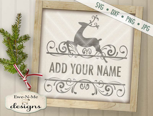 Split Deer Frame - SVG