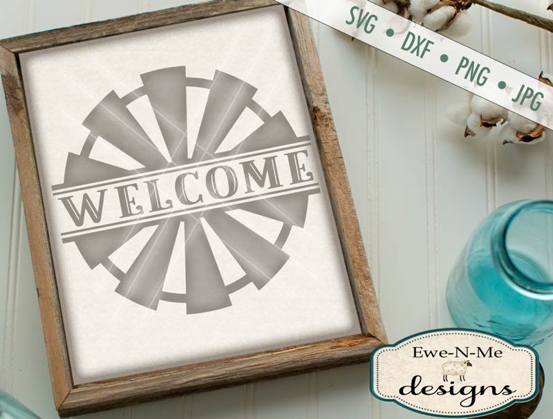 Welcome Split Windmill - SVG