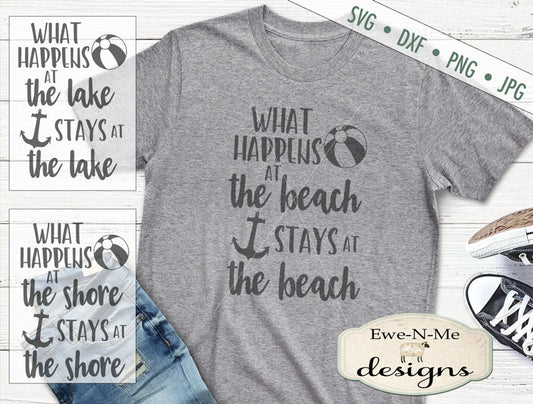 Stays at Lake, Beach, Shore - SVG