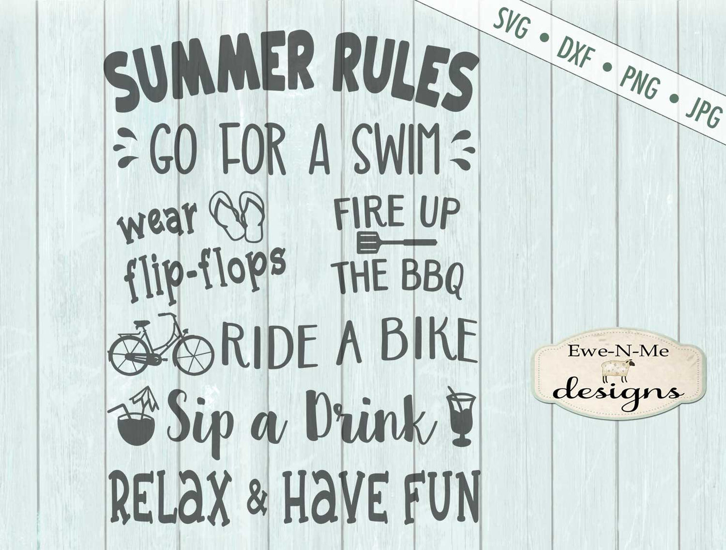 Summer Rules - Summer Sign - SVG