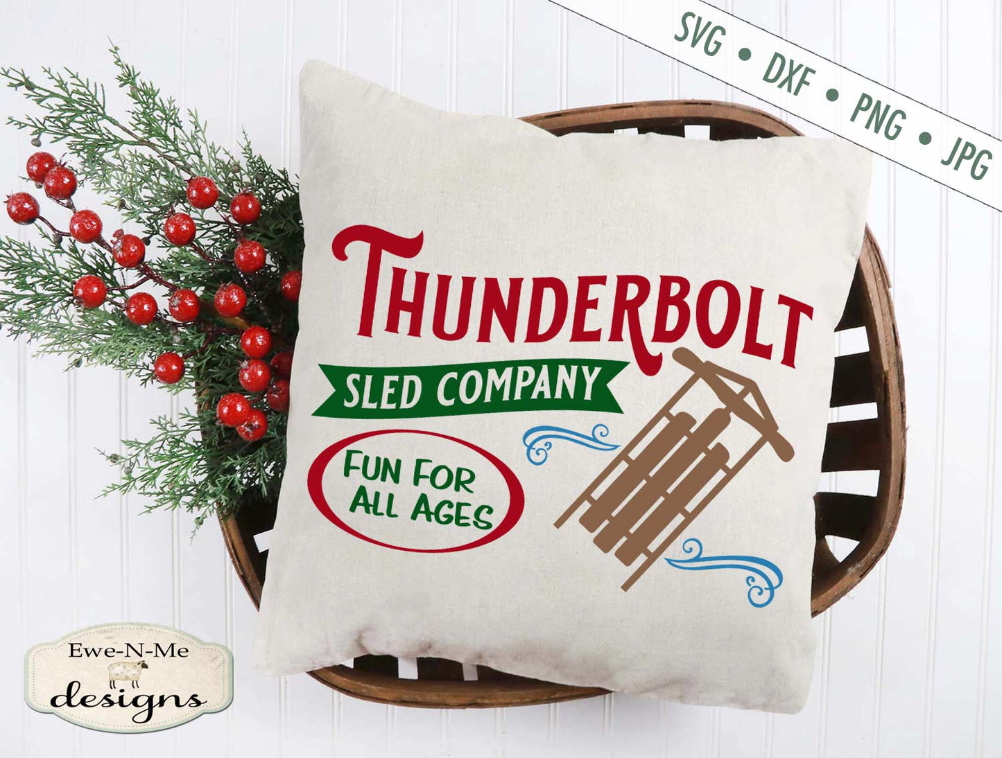 Thunderbolt Sled Co - Christmas Winter - SVG