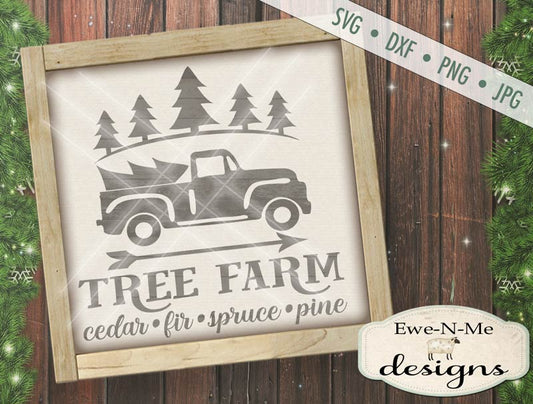 Tree Farm Truck - SVG