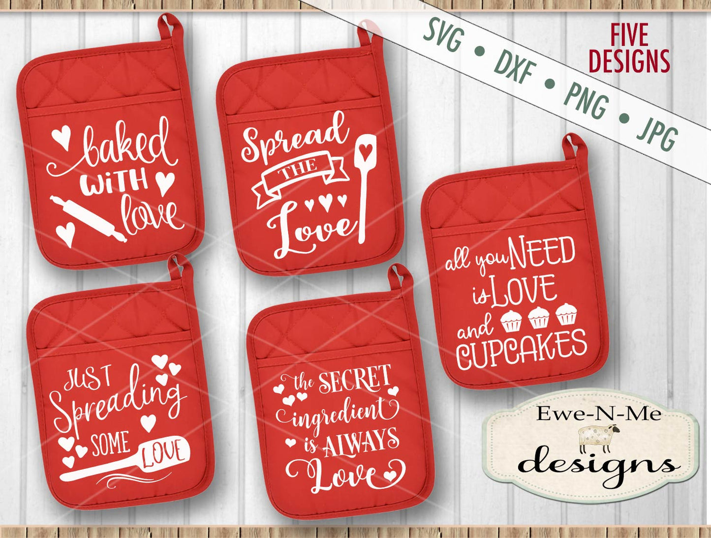 Valentine Pot Holder Bundle - SVG