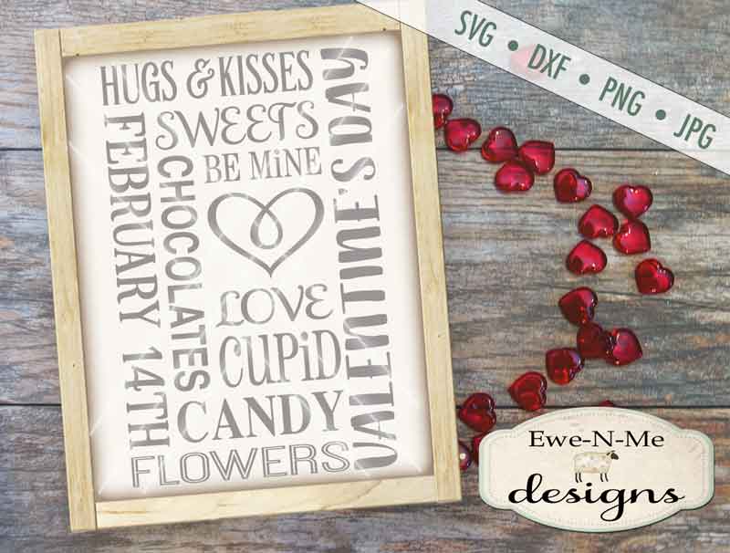 Valentine Subway Word Art - SVG