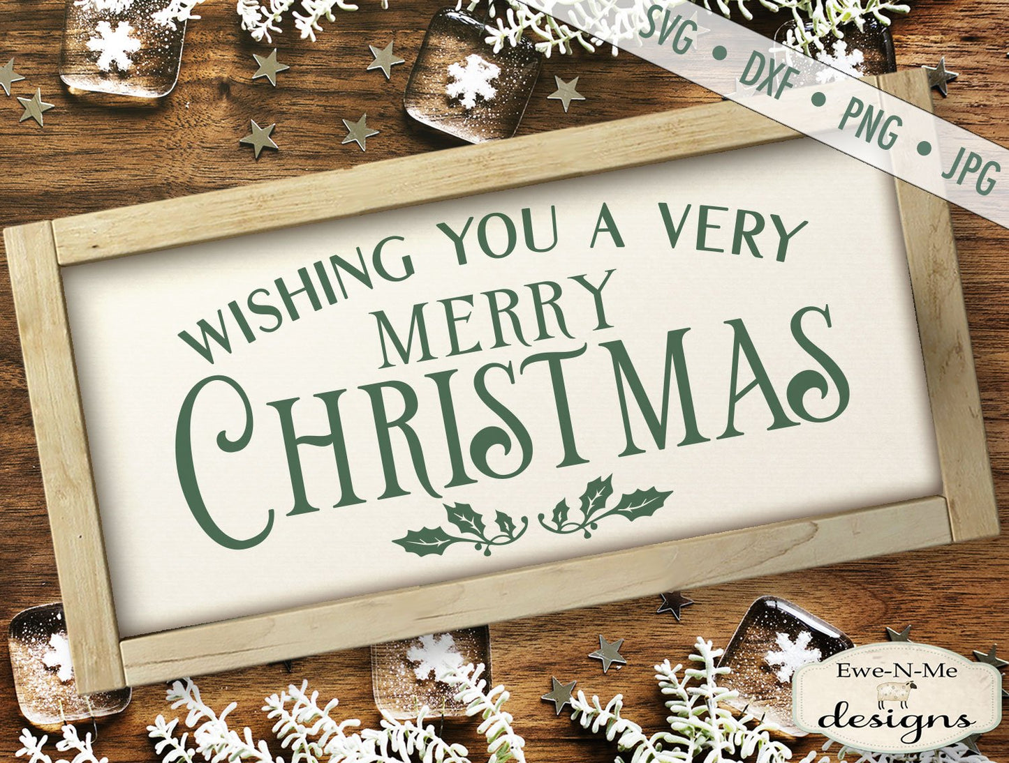 Wishing You A Merry Christmas  - SVG