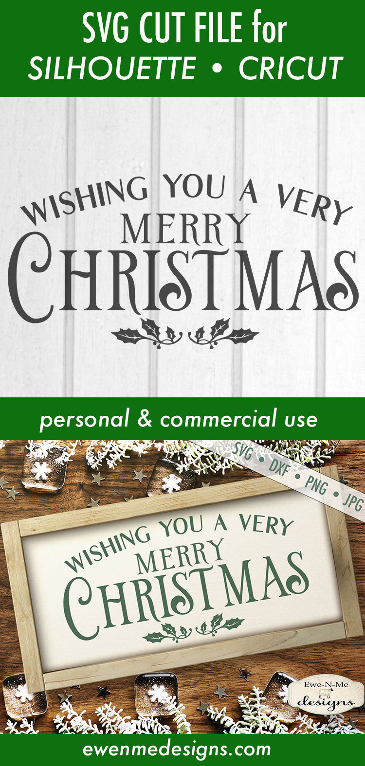 Wishing You A Merry Christmas  - SVG