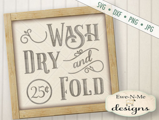 Wash Dry and Fold - SVG