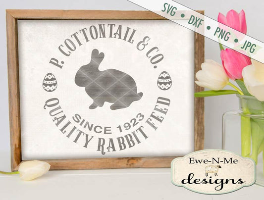 P Cottontail Rabbit Feed - SVG