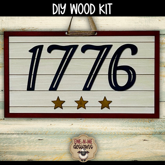 1776 Patriotic Sign | DIY WOOD KIT