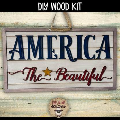 America The Beautiful Sign | DIY WOOD KIT