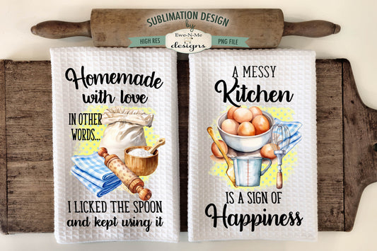 Funny Baking Themed - Kitchen Towel Sublimation Designs