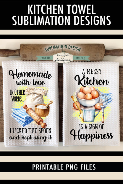 Funny Baking Themed - Kitchen Towel Sublimation Designs