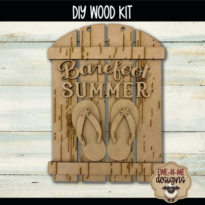 Barefoot Summer Flip Flop Sign | DIY WOOD KIT