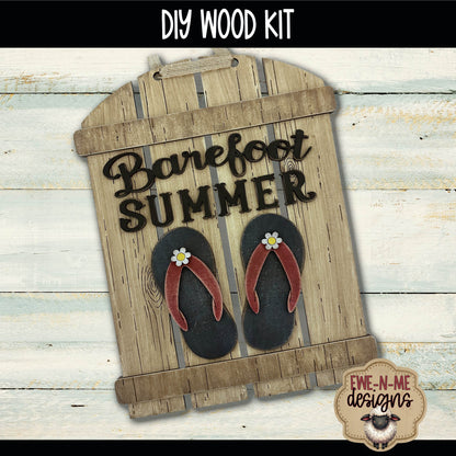 Barefoot Summer Flip Flop Sign | DIY WOOD KIT