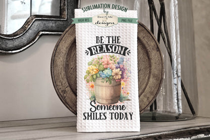 Flowers In Barrels - Kitchen Towel Sublimation Designs