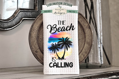 Beach Palm Trees - Kitchen Towel Sublimation Designs