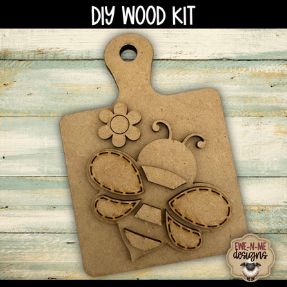 Bee and Daisy Cutting Board Mini Sign | DIY WOOD KIT