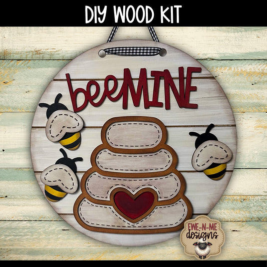 Bee Mine Bee Hive Round Sign | DIY WOOD KIT