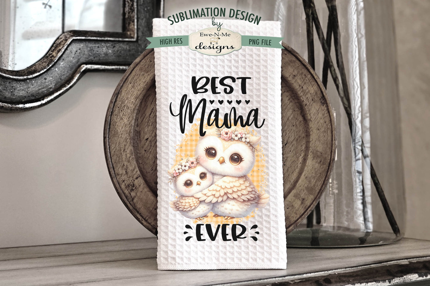Best Mama Ever Baby Animals - Bundle of 5 - Kitchen Towel Sublimation Designs