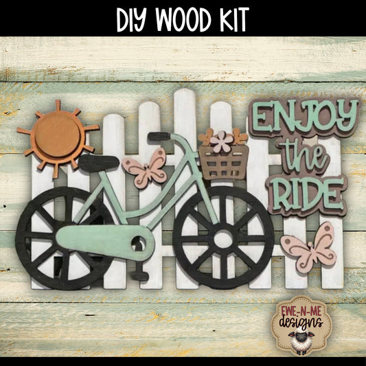 Bicycle Enjoy The Ride Fence | DIY WOOD KIT