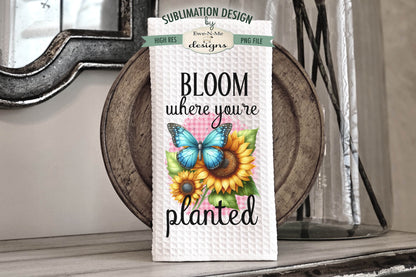 Butterflies and Sunflowers - Bundle of 5 - Kitchen Towel Sublimation Designs