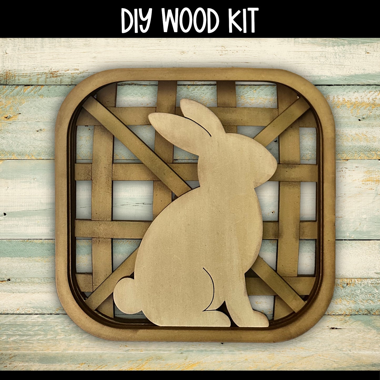 Bunny Tobacco Basket Shelf Sitter | DIY WOOD KIT