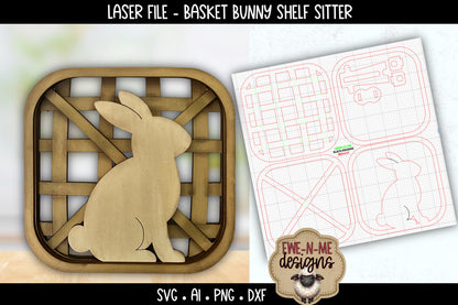 Tobacco Basket Bunny Shelf Sitter | Laser Cut SVG File