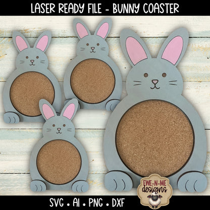 Bunny Cork Coaster | Laser Cut SVG File