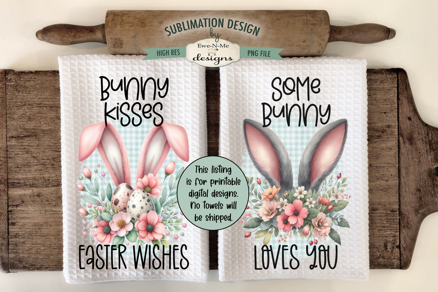Easter Towel Designs - Bundle of 16 - Kitchen Towel Sublimation Designs