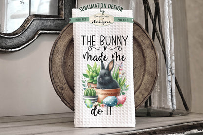 Easter Bunnies and Succulents - Kitchen Towel Sublimation Designs