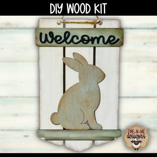 Welcome Bunny Sign | DIY WOOD KIT
