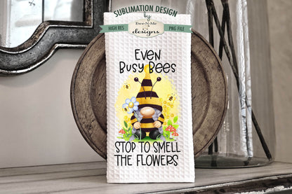 Spring Bee Gnome - Kitchen Towel Sublimation Designs