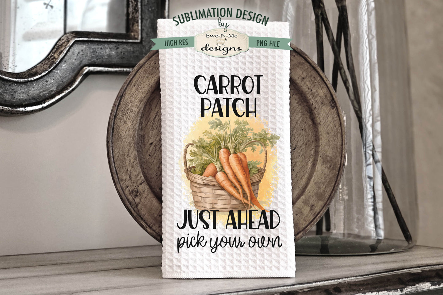 Carrot Patch - Kitchen Towel Sublimation Designs