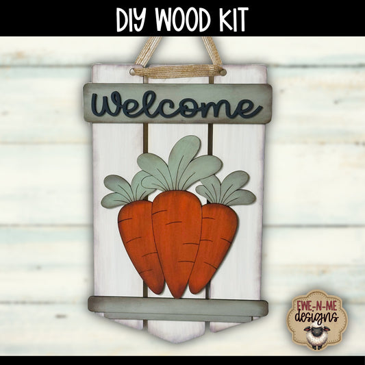Welcome Carrot Sign | DIY WOOD KIT