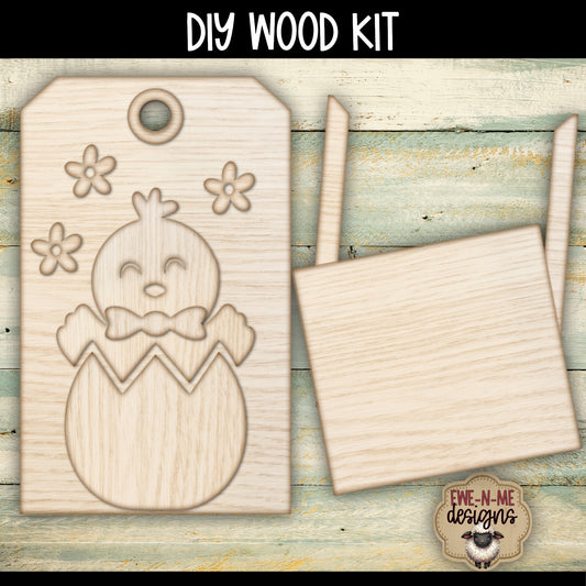 Easter Chick Tag and Gift Card Holder | DIY WOOD KIT