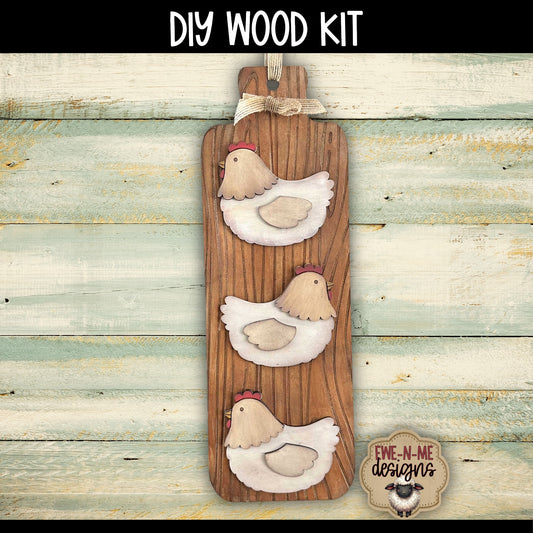 Chicken Cutting Board Wood Sign | DIY WOOD KIT