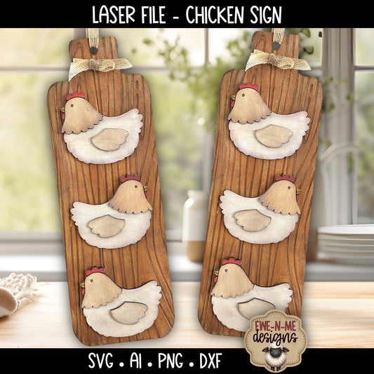 Chicken Cutting Board | Laser Cut SVG File