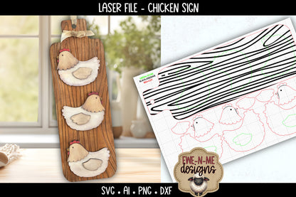 Chicken Cutting Board | Laser Cut SVG File