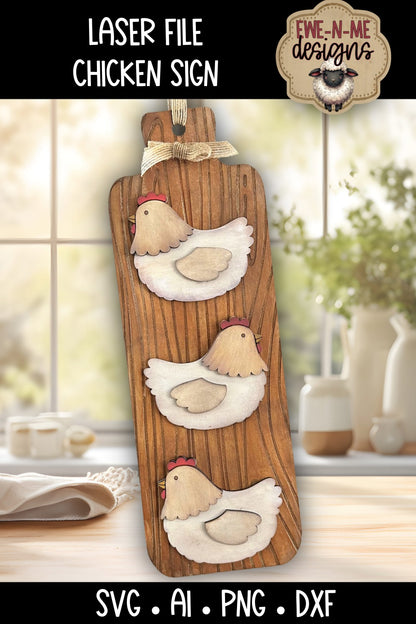 Chicken Cutting Board | Laser Cut SVG File