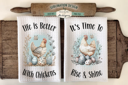 Spring Chicken - Kitchen Towel Sublimation Designs