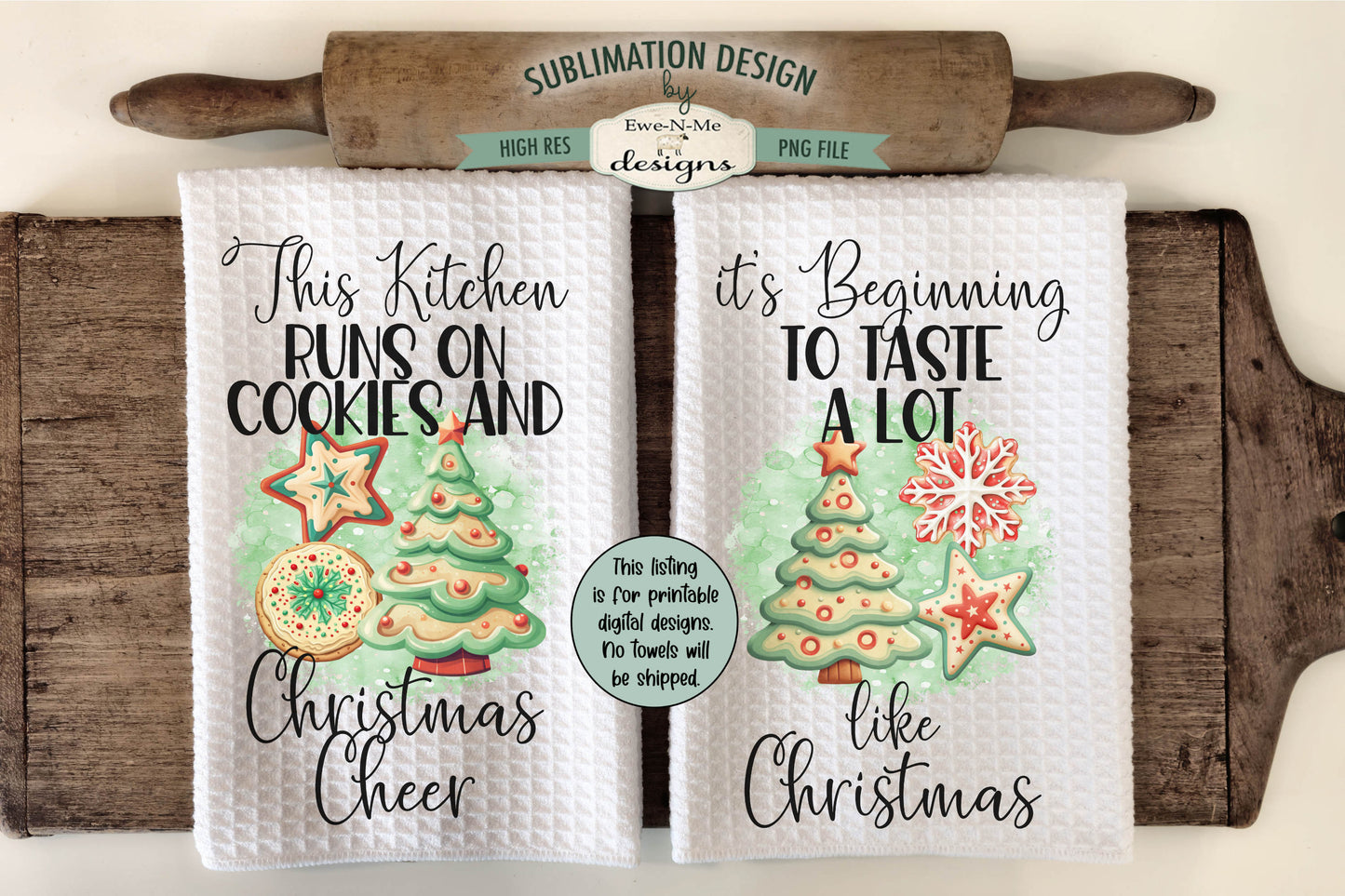 Holiday Baking - Bundle of 16 - Kitchen Towel Sublimation Designs