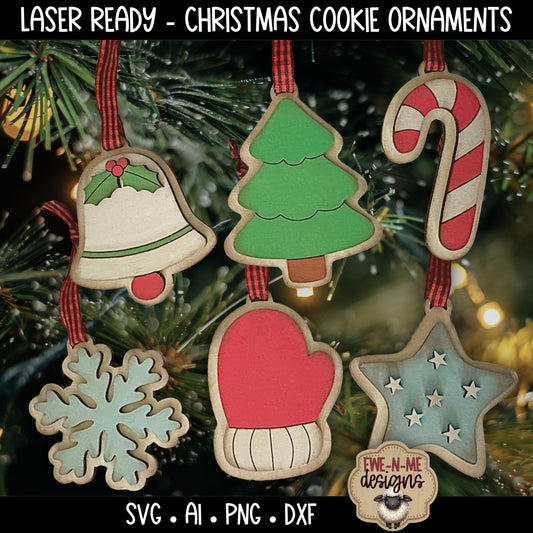 Christmas Cookie Ornaments | Laser Cut SVG Files