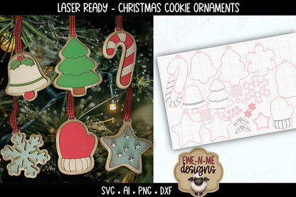 Christmas Cookie Ornaments | Laser Cut SVG Files