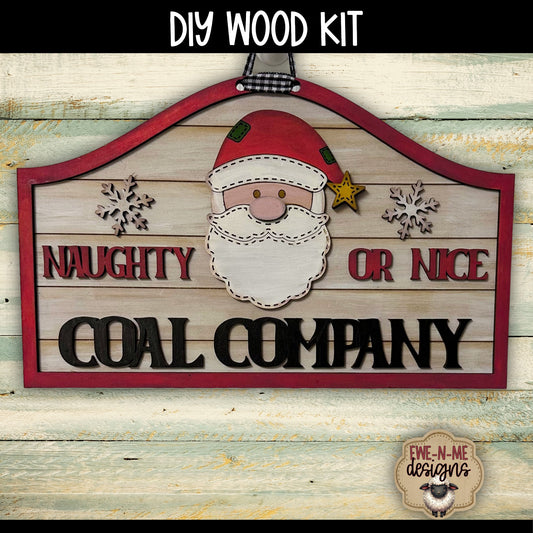 North Pole Coal Company Santa Sign | DIY WOOD KIT