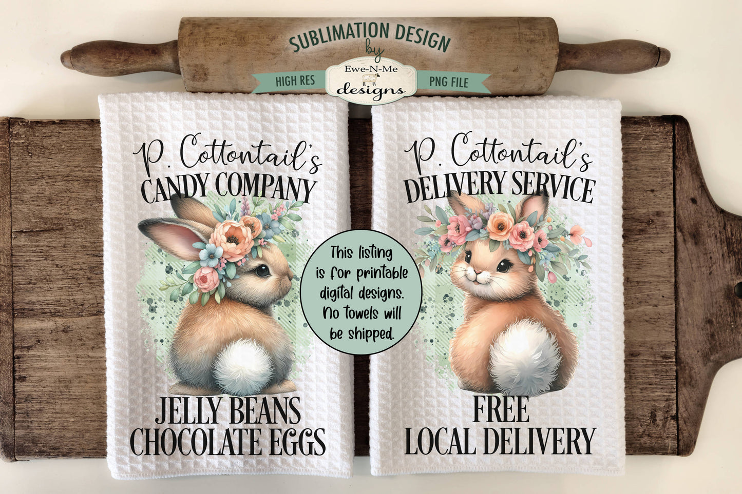 Easter Towel Designs - Bundle of 16 - Kitchen Towel Sublimation Designs