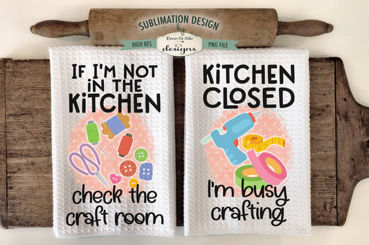 Craft Room Craft Supplies - Kitchen Towel Sublimation Designs