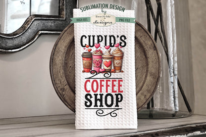 Cupids Coffee Shop Cupids Sweet Shop - Kitchen Towel Sublimation Designs