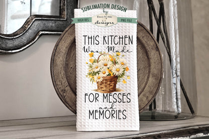 Rustic Country Daisies- Bundle of 5 - Kitchen Towel Sublimation Designs