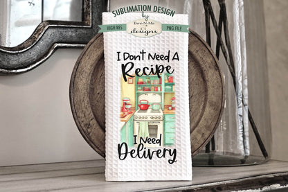 Funny Retro Kitchen  - Kitchen Towel Sublimation Designs