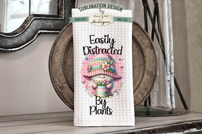 Pink Garden Gnome - Kitchen Towel Sublimation Designs